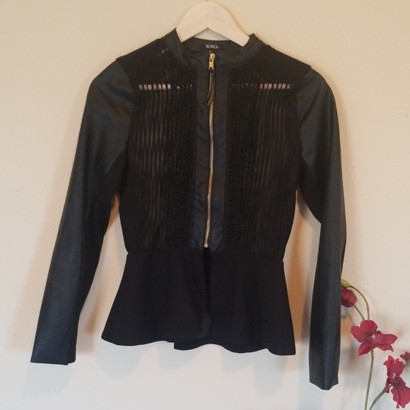 XOXO Jackets & Blazers - XOXO Black Faux Leather Jacket Size XS